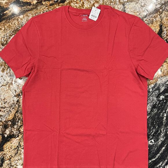 NWT J. Crew Men's Rusted Red Washed Jersey Tee - Picture 2 of 12